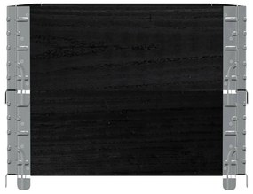 Vaso/floreira de jardim 100x50 cm madeira de pinho maciça preto