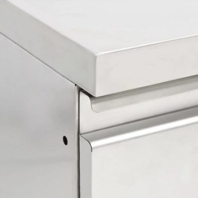 Armários de cozinha comerciais 2 pcs aço inoxidável