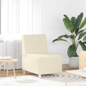 Poltrona sem braços 55 cm tecido corduroy creme