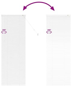 Persiana de Janela com cortinas Outros Manual Branco 80 x 130 cm Alumí