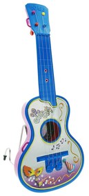 Guitarra Infantil Reig Party Azul Branco 4 Cordas