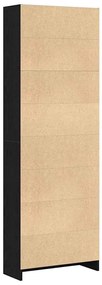 Estante de Carvalho Preto - 60 x 24 x 176 cm, Feita de Madeira de Enge