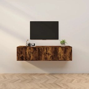 vidaXL Móveis de TV de parede 2 pcs 80x34,5x40 cm carvalho fumado