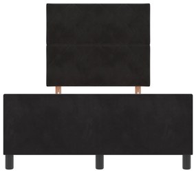 Estrutura de Cama de Veludo Preto vidaXL 120x200 cm