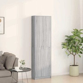 Guarda-roupa Cinza Sonoma 55x25x189 cm Aglomerado de Madeira