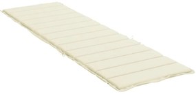 Almofadão p/ espreguiçadeira 200x70x3 cm tecido oxford creme