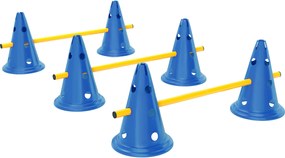 PawHut Conjunto Agility para Cães, Equipamento de Agility 3 Peças para Treino de Cães, Conjunto de Obstáculos com 6 Cones, 3 Barreiras, Bolsa de Transporte | Aosom Portugal