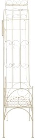 Banco de jardim 122 cm ferro branco antigo