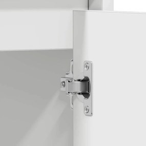 Armário de casa de banho 60x33x61 cm contraplacado branco
