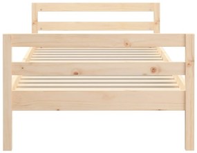 Cama sem colchão 75x190 cm madeira de pinho maciça