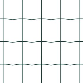 Cerca Euro com 13 Estacas de Ponta 0.4x50 m Aço Galvanizado Verde