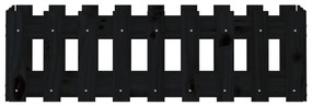 Canteiro elevado c/ design cerca 100x30x30cm pinho maciço preto