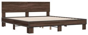 Estrutura de cama 180x200 cm derivados madeira/metal