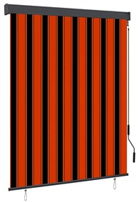 Estore de rolo para exterior 140x250 cm laranja e castanho