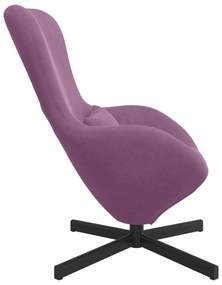 Cadeira Ovo vidaXL Veludo Roxo