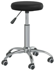 Cadeira de jantar couro artificial preto
