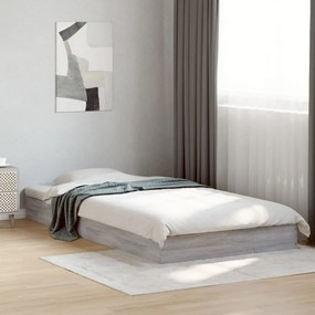 Estrutura cama 90x190 cm derivados de madeira cinzento sonoma