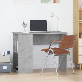 vidaXL Secretária 100x55x75 cm derivados de madeira cinzento cimento