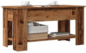 Mesa de centro madeira antiga 101x49x52 cm madeira trabalhada
