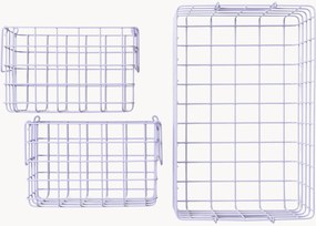 Cestos em metal Mustard Made, conjunto de 3