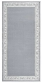 vidaXL Passadeira 100x200 cm polipropileno cinzento com padrão