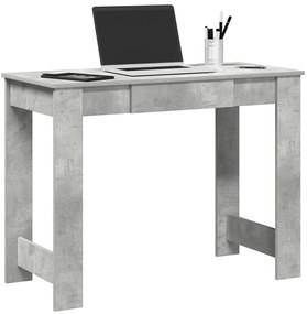 Secretária 100x45x75 cm derivados de madeira cinzento cimento