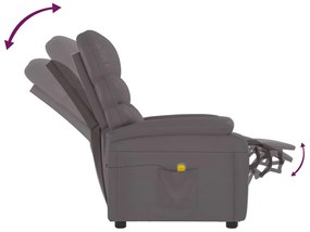 Cadeira de massagens couro artificial cinzento