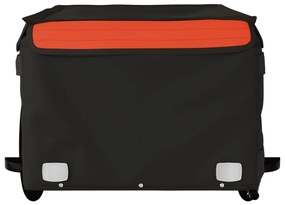 Reboque para bicicleta 45 kg ferro preto e laranja