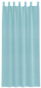 Cortinas de voile com laços 2 pcs turquesa 140x245 cm