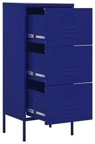 Armário de arrumação aço 42,5x35x101,5 cm azul-marinho