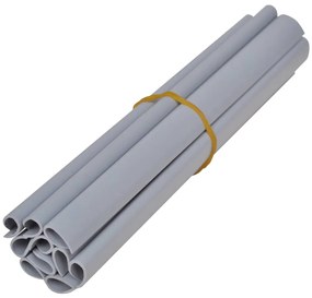 4 pcs painéis privacidade p/ jardim 35x0,19 m PVC cinza-claro