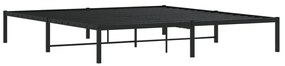 Estrutura de cama 180x200 cm metal preto