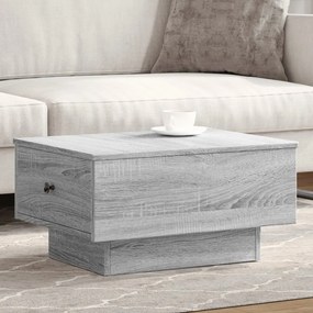 Mesa de centro 60x45x31 cm derivados de madeira cinzento sonoma