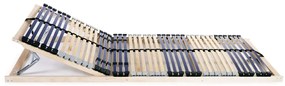 Estrados de ripas 2 pcs com 42 ripas 7 zonas 80x200 cm