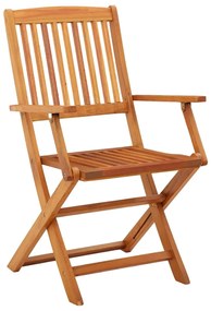 Cadeiras de jardim dobráveis 4 pcs eucalipto maciço