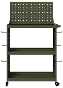 Carro de Ferramentas Verde-oliva 65 x 35 x 111 cm