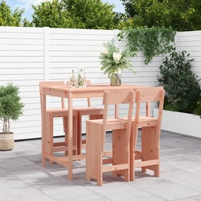 vidaXL 5 pcs conjunto de bar para jardim madeira de douglas maciça