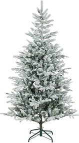 HOMCOM Árvore de Natal Artificial 180 cm Árvore de Natal Nevada Abeto Artificial com 1207 Ramos Base Dobrável e Fácil de Montar Decoração para Casa Escritório Festas Verde