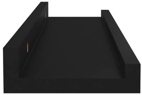 Prateleiras de parede 4 pcs 40x9x3 cm preto