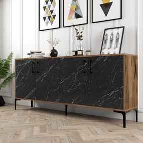 Console Kiev – Walnut Black – 180 cm x 78 cm x 35 cm