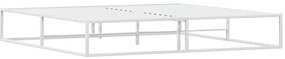 Estrutura de cama sem colchão branco 200x200 cm metal