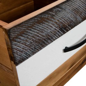 Mesa de centro em madeira de acácia maciça 90x50x37,5 cm