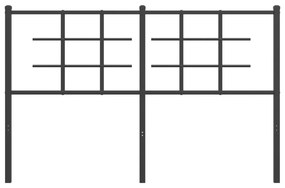 Cabeceira de cama 140 cm metal preto