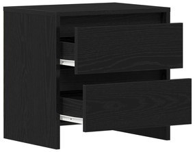 móvel de cabeceira vidaXL Preto Carvalho 45x34x44,5 cm Madeira de Enge