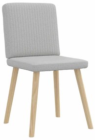 Cadeiras de jantar 2 pcs tecido cinza nuvem