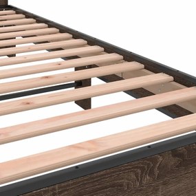 Estrutura de cama 140x190cm derivados madeira/metal