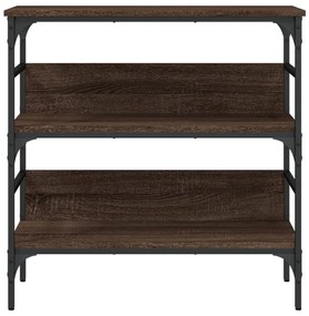 Mesa consola 75x32x75 cm derivados madeira carvalho castanho