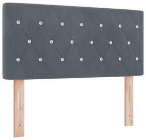 Cama Box com Colchão vidaXL Cinza Escuro 120x200 cm Veludo