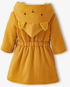 Roupão animal personalizável, em gaze de algodão bio*,  para bebé ocre