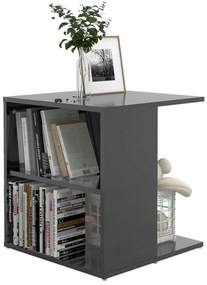 Mesa de apoio 45x45x48 cm derivados de madeira cinza brilhante